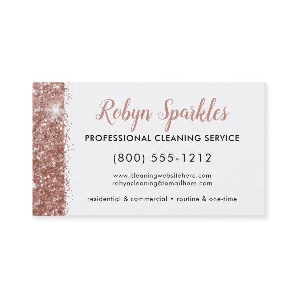 Sparkle Rose Gold Pink Cleaning Service Maid