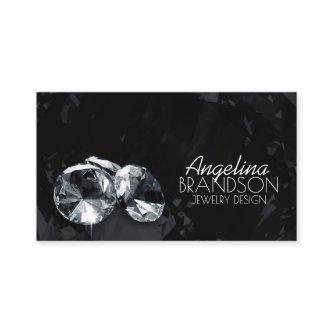 Sparkling Diamond Jewelry Designer Black Card