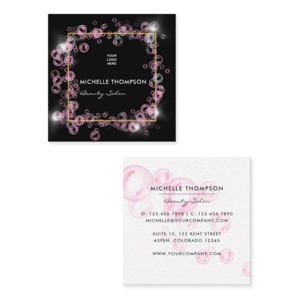 Sparkling Pink Soap Bubble Beauty Industry  Square