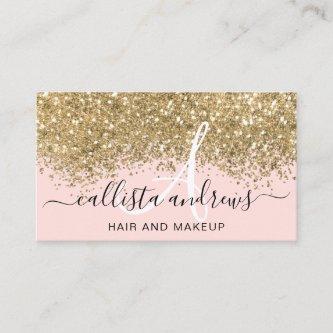Sparkly Blush Pink Gold Confetti Glitter