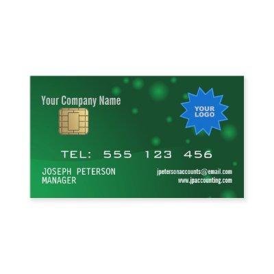 Sparkly Credit Card Green