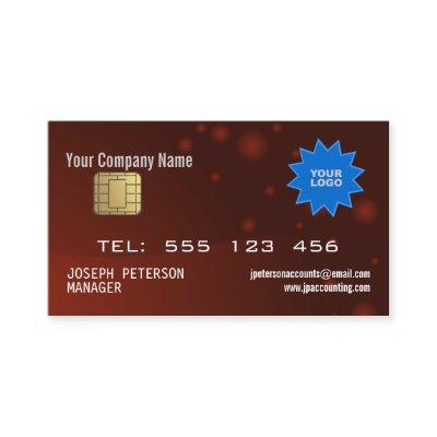Sparkly Credit Card Maroon