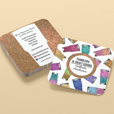 Sparkly Modern Glitter Tumbler Crafter Square