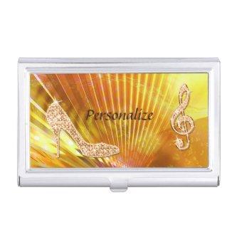 Sparkly Orange Music Note & Stiletto Heel  Holder