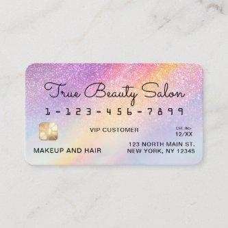 Sparkly Rainbow Holographic Glitter Ombre Credit