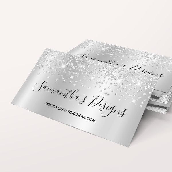 Sparkly Silver Confetti Glitter Ombre Online Store