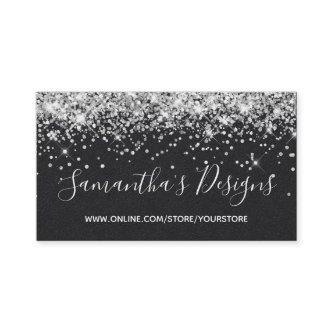 Sparkly Silver Glitter Online Store Premium Black