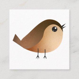Sparrow Bird Cartoon  Square