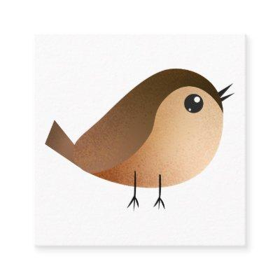 Sparrow Bird Cartoon  Square