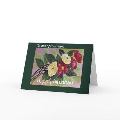 Special aunt floral/Birthday  Card