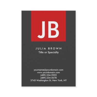Special Modern Monogram Grey Red Stripe Clean