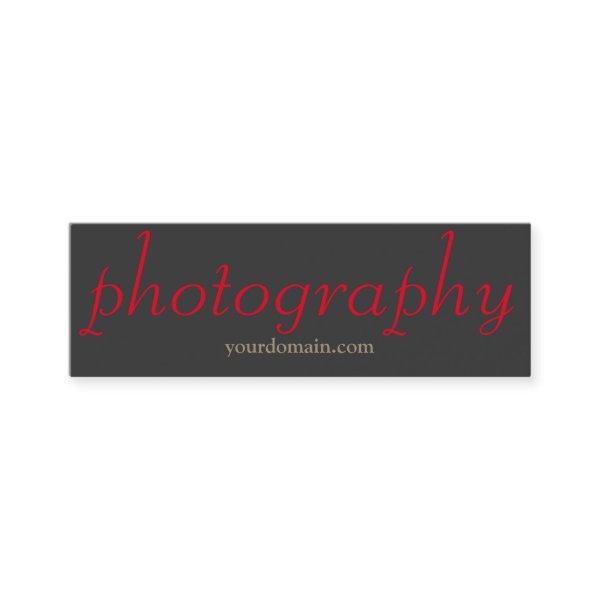 Special Script Grey Red Photographer Mini