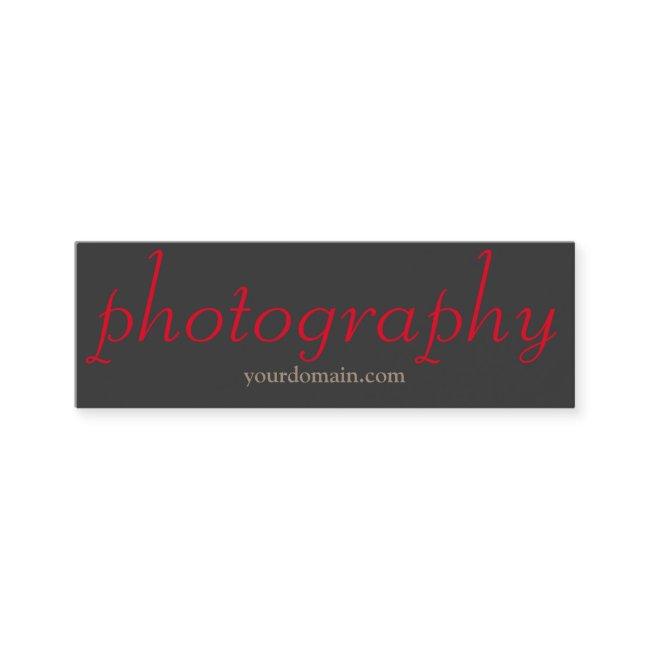 Special Script Grey Red Photographer Mini