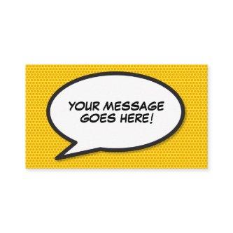 Speech Bubble Message Fun Retro Comic Book