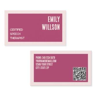 Speech Therapist Custom QR