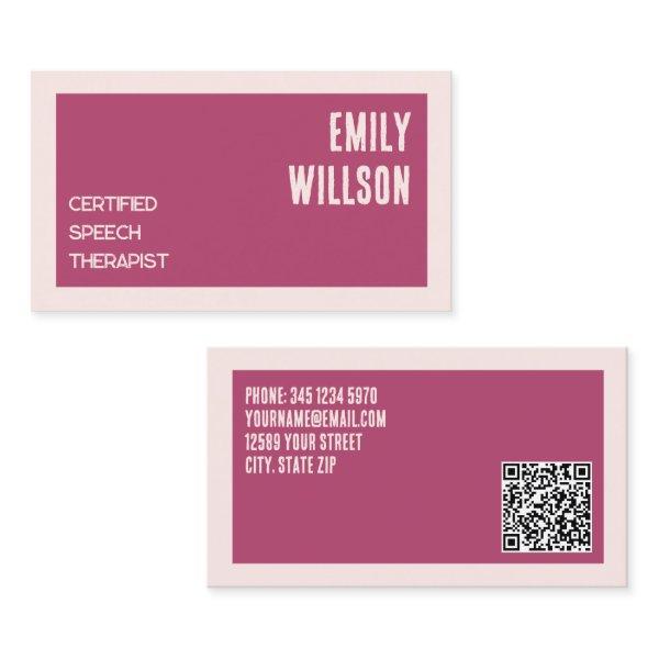 Speech Therapist Custom QR