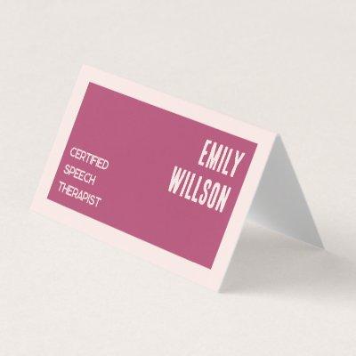 Speech Therapist QR Folded