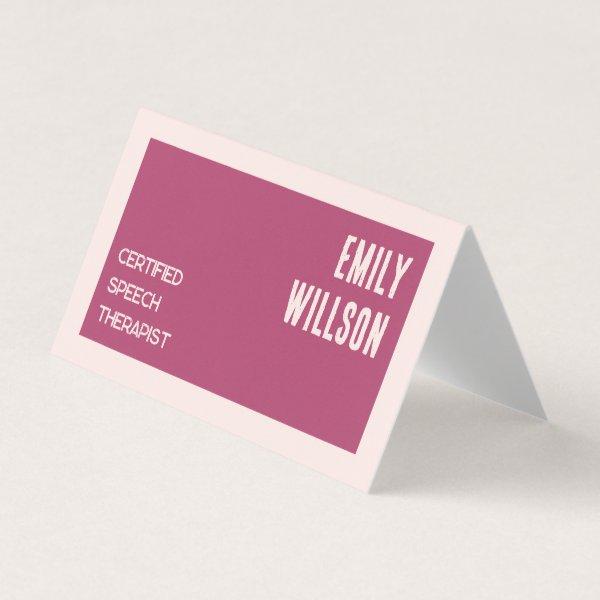 Speech Therapist QR Folded