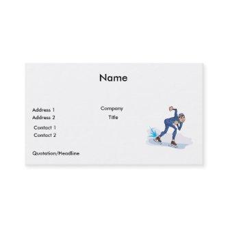 speed skater skating graphic