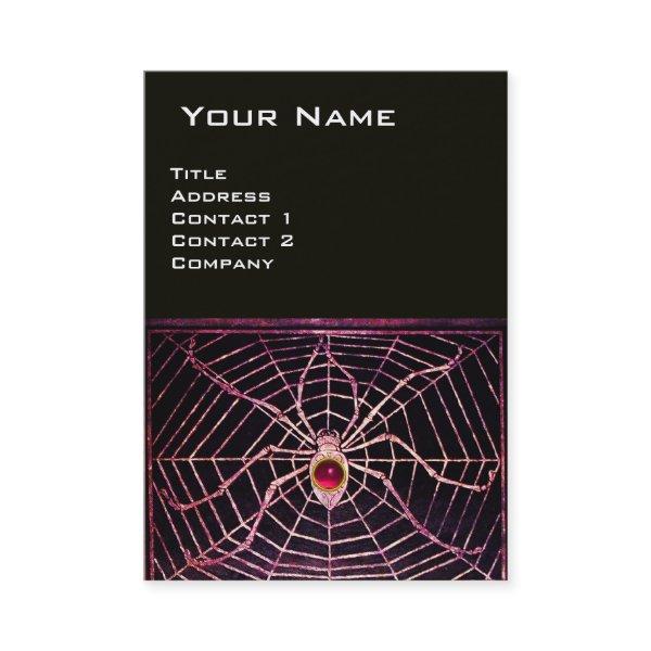 SPIDER AND WEB Pink Fuchsia Ruby Black