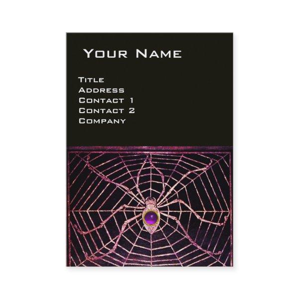 SPIDER AND WEB Purple Amethyst Black Pearl Paper