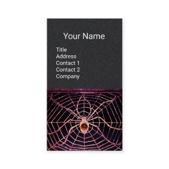 SPIDER AND WEB Red Ruby Gemstone Black Paper