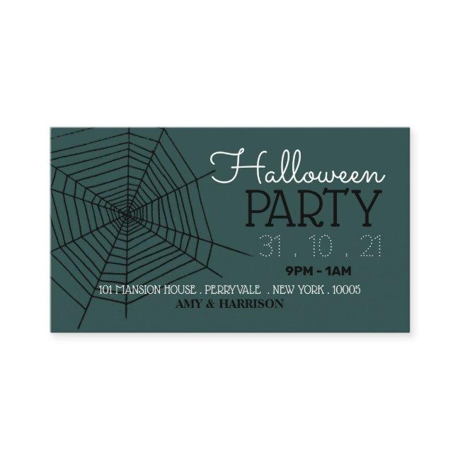 Spider's Web, Halloween Party Ticket Invitation