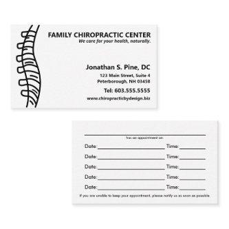 Spine Chiropractor Multiple Appointment Cards