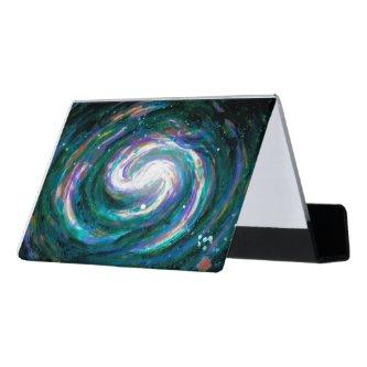 Spiral Galaxy in Space Desk  Holder