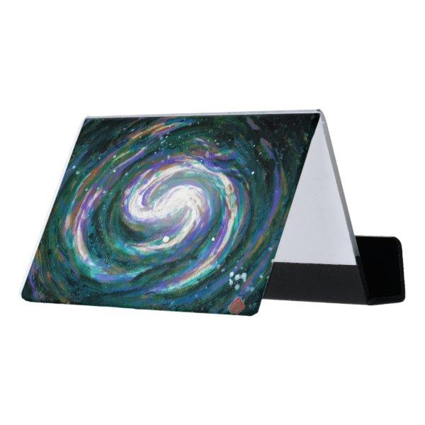 Spiral Galaxy in Space Desk  Holder