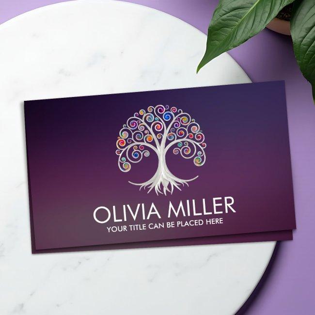Spiral Tree of Life - color swirl foliage