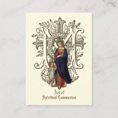 SPIRITUAL COMMUNION HOLY CARD CATHOLIC PRAYER