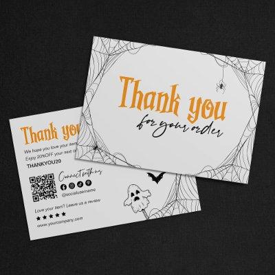 Spooky & Chic Spiderweb Halloween Thank You