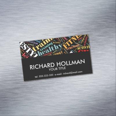 Sport related words pattern magnetic