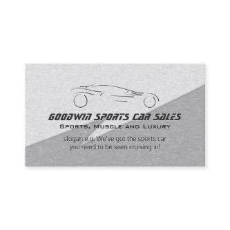 Sports Car Sales - faux metal, silver sportscar