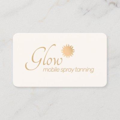 Spray Tan Business Copper Sun with Rays Card
