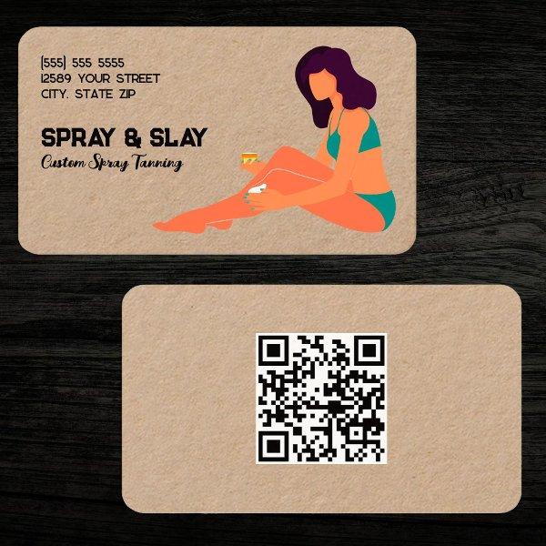 Spray Tan Custom QR Kraft