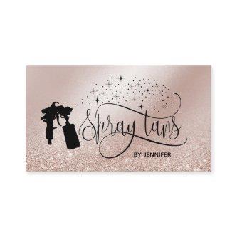 Spray tan script glitter gold