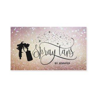 Spray tan script glitter gold marble texture