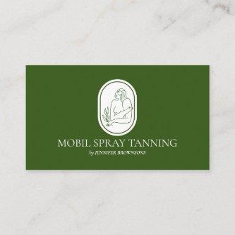 Spray Tanning Boho Body Skin care woman logo