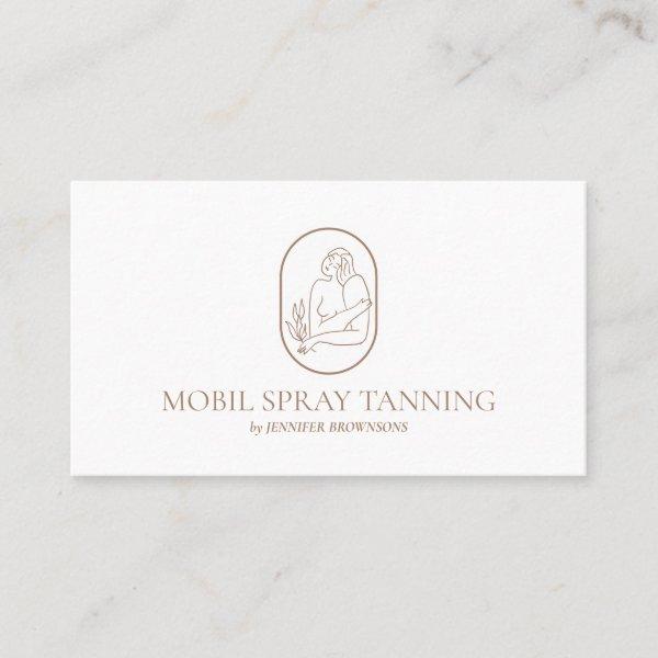 Spray Tanning Boho Body Skincare woman logo