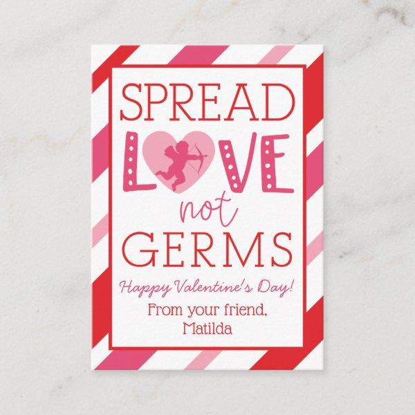 Spread Love Not Germs Kids Valentine Card