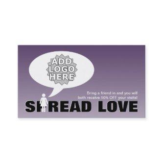 spread love refer a friend stick figure