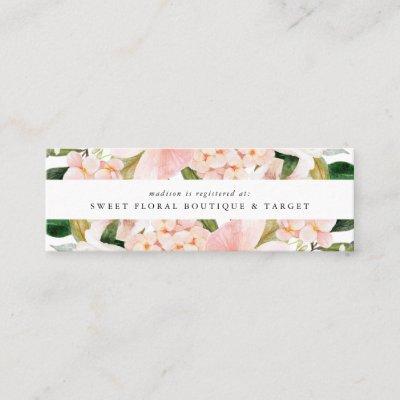 Spring Blush Floral Bridal Registry Insert Cards