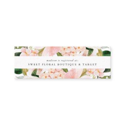 Spring Blush Floral Bridal Registry Insert Cards