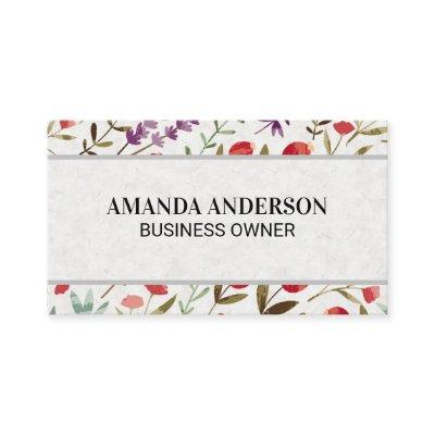 Spring Flowers and Leaves Decorative Pattern