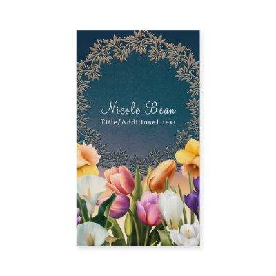 Spring Flowers Floral Frame Elegant Chic Custom