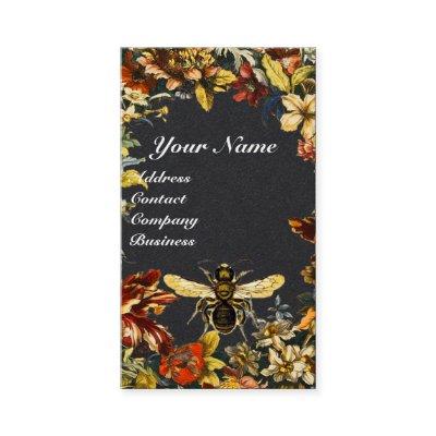 SPRING FLOWERS HONEY BEE BEEKEEPING WAX SEAL Black