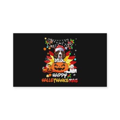 Springer Spaniel Dog Halloween And Merry Christmas