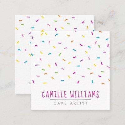 SPRINKLES modern cute patterned colorful party Square